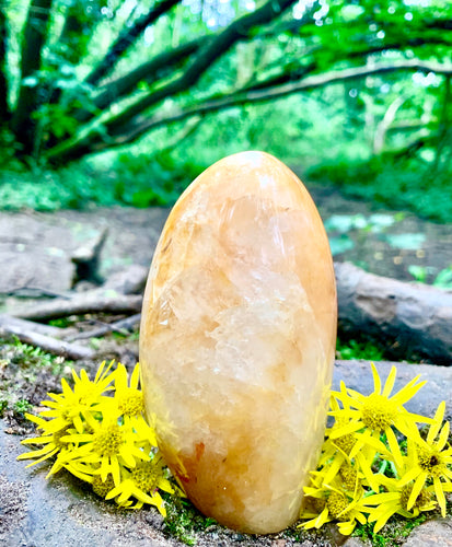 Golden Healer Crystal FreeForm - Dragon Mama Crystals 