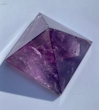 Load image into Gallery viewer, Amethyst Pyramid with Rainbows and Rainbow light codes - Dragon Mama Crystals 