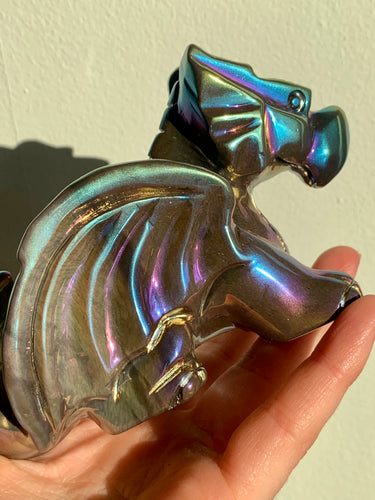 Aura Agate | ‘Rainbow Andromeda Dragon’ - Dragon Mama Crystals 
