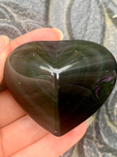 Load image into Gallery viewer, Rainbow Obsidian Heart 02 - Dragon Mama Crystals 