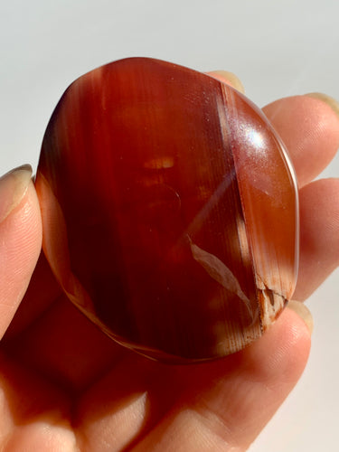 Carnelian PalmStone - Dragon Mama Crystals 
