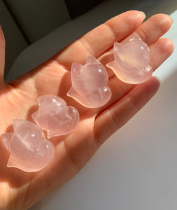 Star Gem Rose Quartz Fox’s - Dragon Mama Crystals 