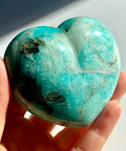 Load image into Gallery viewer, Amazonite with tourmaline Heart - Dragon Mama Crystals 