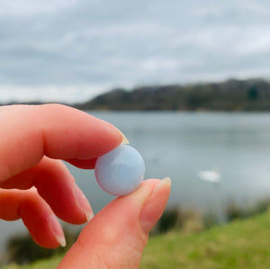 Aquamarine Mini Spheres - Dragon Mama Crystals 