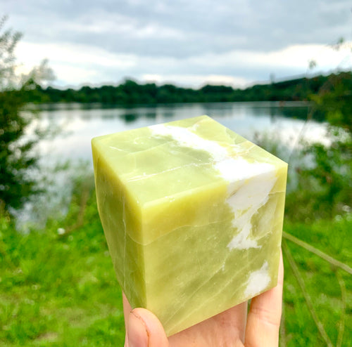 Infinite Serpentine Jade Cubes - Dragon Mama Crystals 
