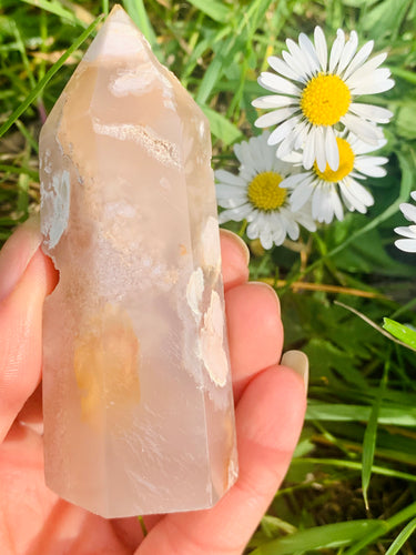 Flower Agate Towers - Dragon Mama Crystals 