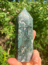 Load image into Gallery viewer, Moss Agate Tower - Dragon Mama Crystals 