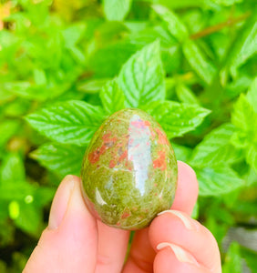 Unakite Eggs - Dragon Mama Crystals 