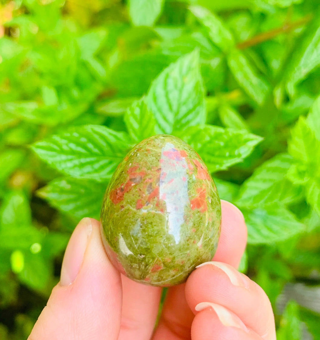 Unakite Eggs - Dragon Mama Crystals 