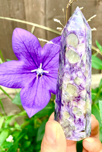 Charoite Crystal Towers Russia - Dragon Mama Crystals 
