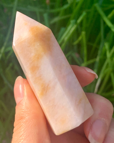 Morganite Peach Rare Tower - Dragon Mama Crystals 