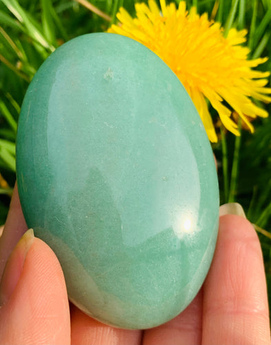 Green Aventurine Palm Stone - Dragon Mama Crystals 