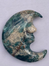 Load image into Gallery viewer, Moss Agate Rutile Moon - Dragon Mama Crystals 