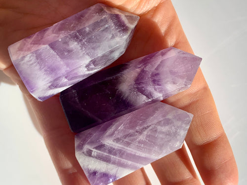 Amethyst Chevron Points - Dragon Mama Crystals 