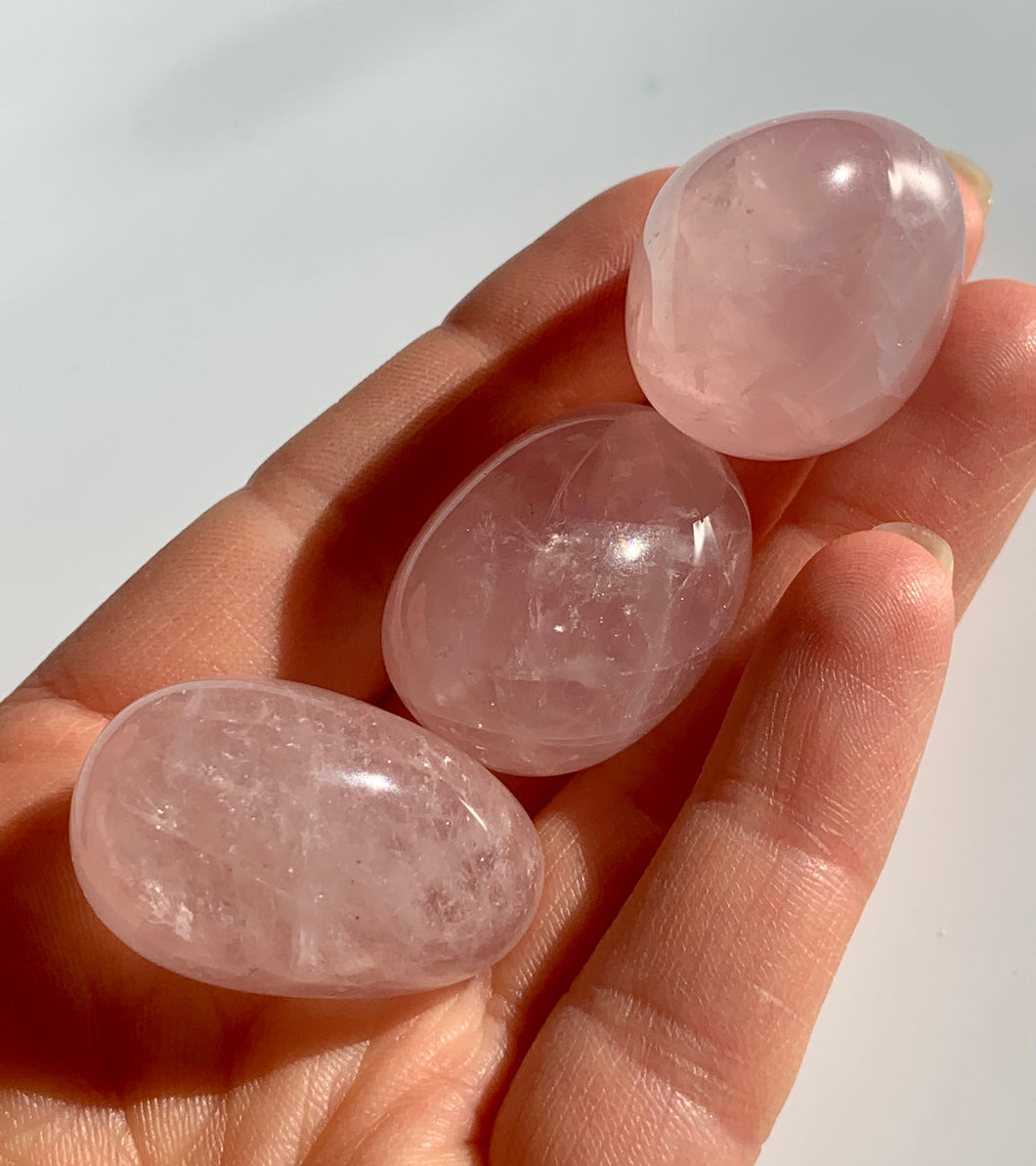 Gem Star Rose Quartz Tumble Stones - Dragon Mama Crystals 