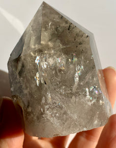 Lodolite with rainbows - Dragon Mama Crystals 