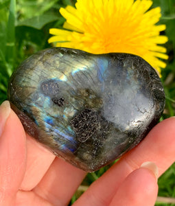 Labradorite Heart 05 - Dragon Mama Crystals 