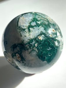 Moss Agate Sphere - Dragon Mama Crystals 