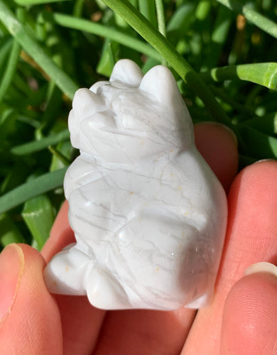 Howlite Cat - Dragon Mama Crystals 