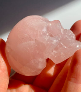 Star Rose Quartz Skull - Dragon Mama Crystals 