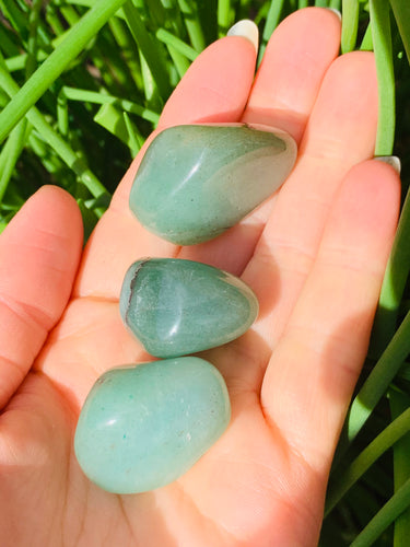 Green Aventurine Tumble Stones - Dragon Mama Crystals 