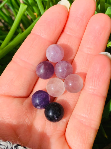 Fluorite Mini Spheres - Dragon Mama Crystals 