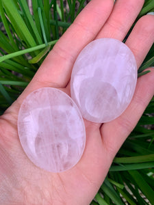 Rose Quartz Thumb Stones - Dragon Mama Crystals 