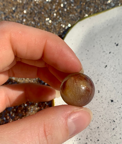 Rutile Sphere - Dragon Mama Crystals 