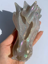 Load image into Gallery viewer, Serene Otherworldly Fae Rainbow | Aura Agate dragon - Dragon Mama Crystals 