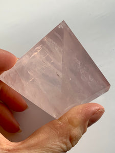 A Grade Gem Rose Quartz Pyramid - Dragon Mama Crystals 