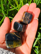 Load image into Gallery viewer, Blue Tigers Eye Tumble Stone Cubes - Dragon Mama Crystals 