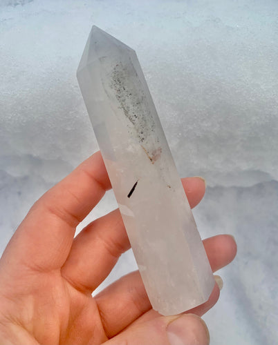 Tourmaline in Quartz - Dragon Mama Crystals 