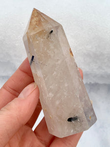 Tourmaline in Quartz - Dragon Mama Crystals 