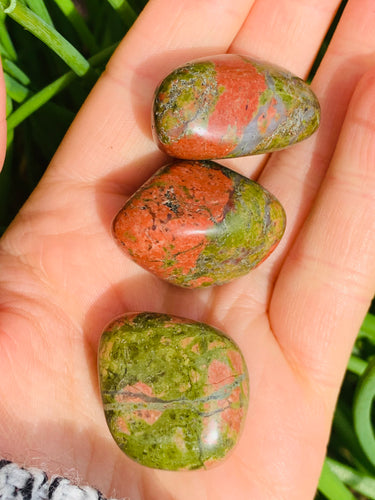Unakite Tumble Stones - Dragon Mama Crystals 