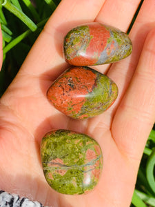Unakite Tumble Stones - Dragon Mama Crystals 