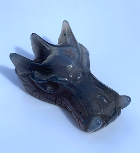 Warrior Black Agate Baby Dragon - Dragon Mama Crystals 