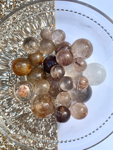 Gold Rutile Spheres intuitively chosen - Dragon Mama Crystals 