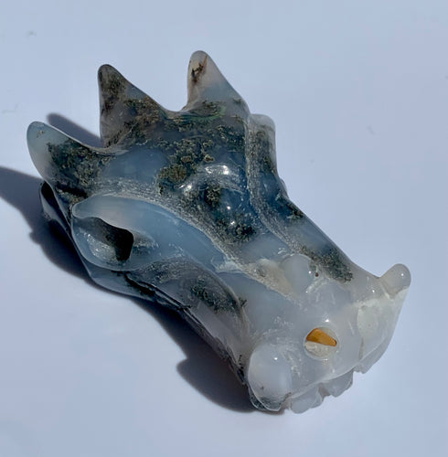 Moss Agate | Wisdom Air + Earth Baby Dragon - Dragon Mama Crystals 