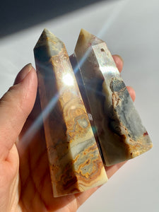 Crazy Lace Agate Towers - Dragon Mama Crystals 