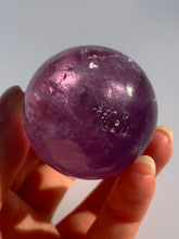 Load image into Gallery viewer, Amethyst + Smokey High Grade Spheres With Rainbows - Dragon Mama Crystals 