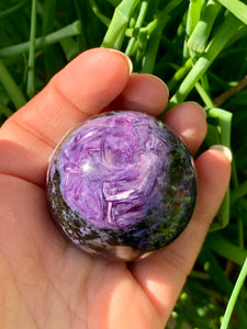 Rare Charoite Sphere Russia A Grade - Dragon Mama Crystals 