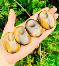 Load image into Gallery viewer, Tigers Eye Thumb Stone - Dragon Mama Crystals 