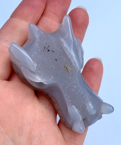 Sky Agate Baby Dragon - Dragon Mama Crystals 