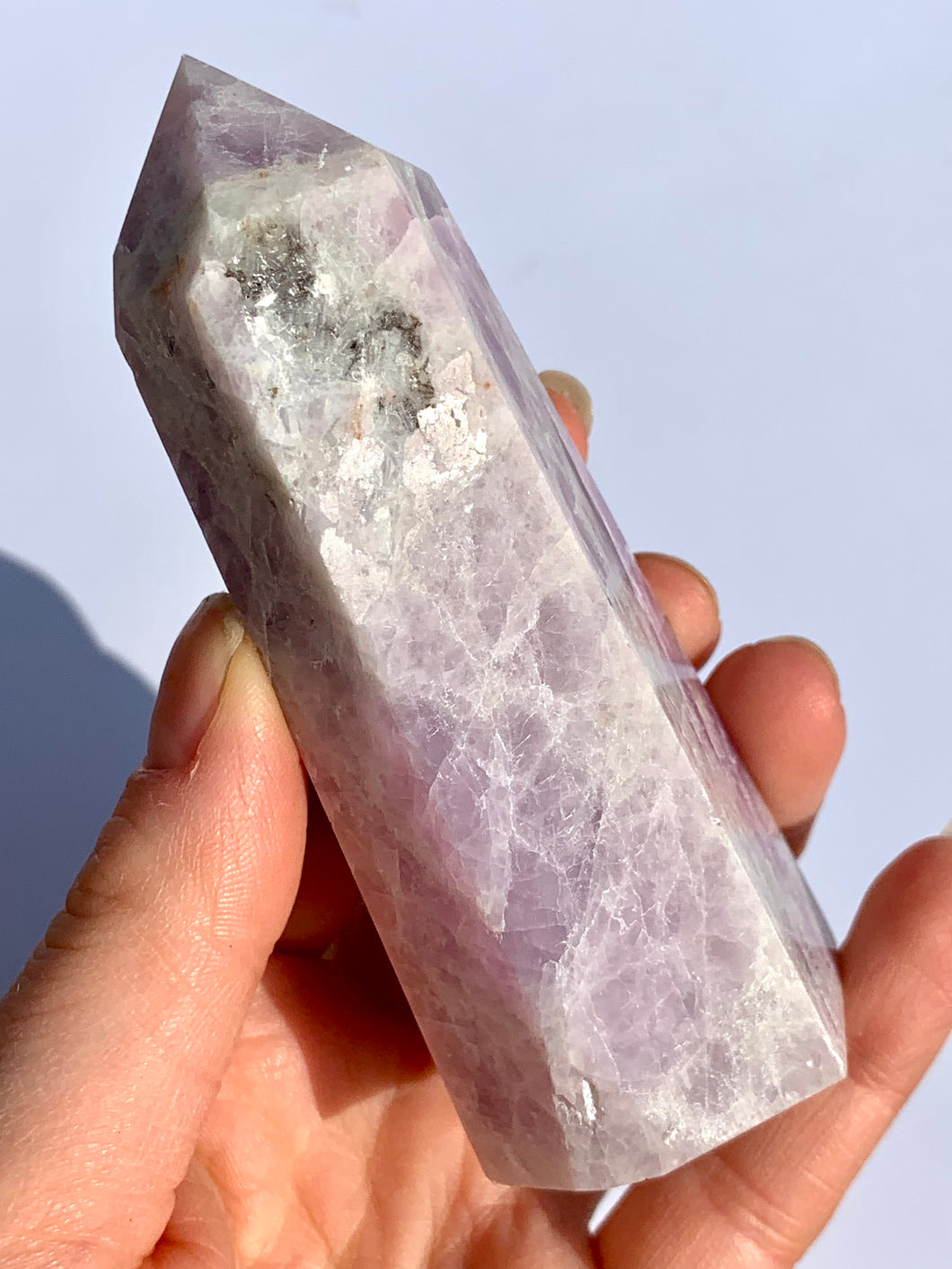 Kunzite Tower - Dragon Mama Crystals 