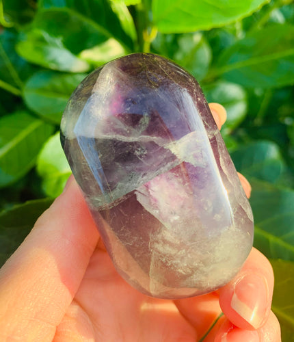 Fluorite Palm Stone - Dragon Mama Crystals 