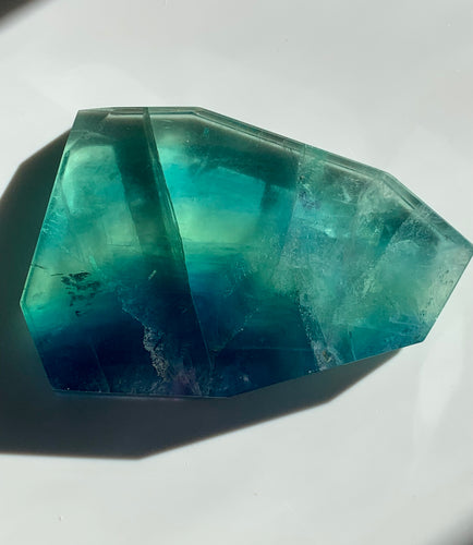 Blue Fluorite Slab - Dragon Mama Crystals 