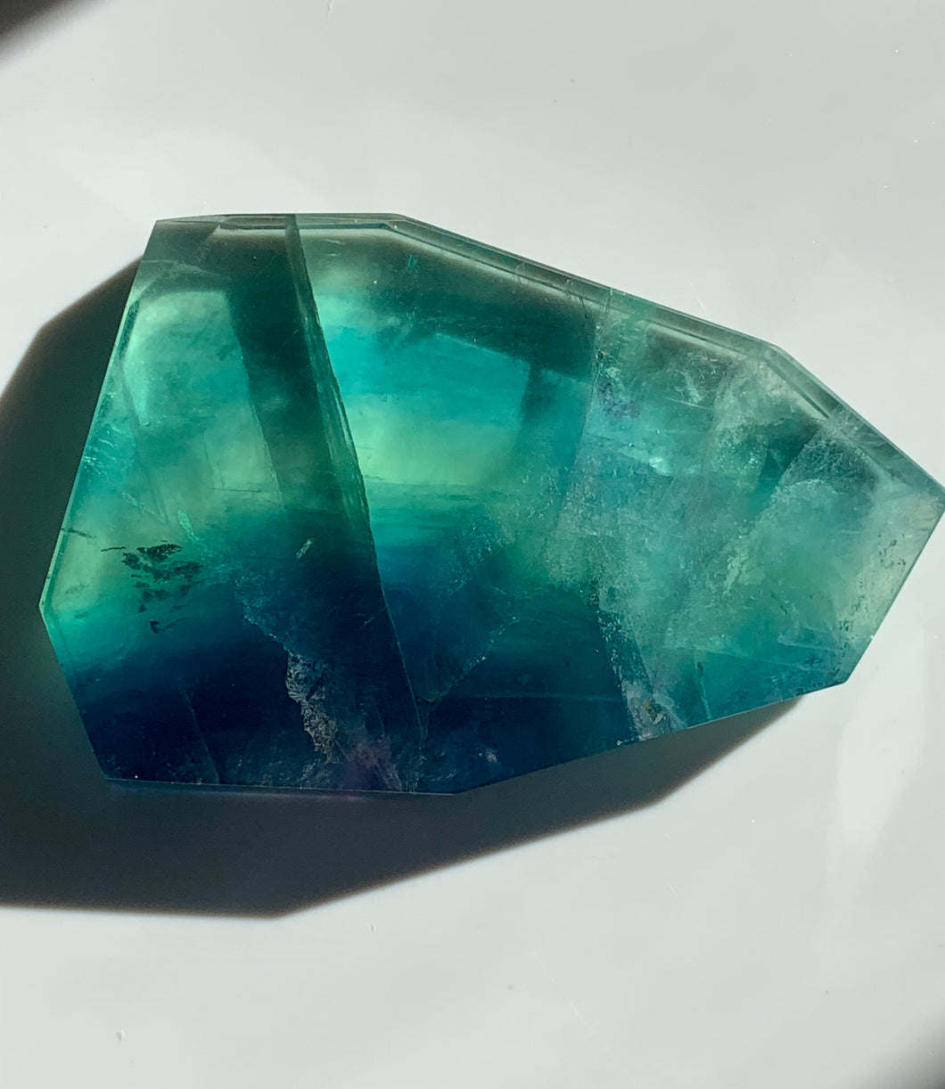 Blue Fluorite Slab - Dragon Mama Crystals 
