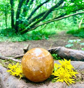 Golden Healer Sphere - Dragon Mama Crystals 