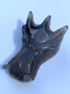 Warrior Black Agate Baby Dragon - Dragon Mama Crystals 