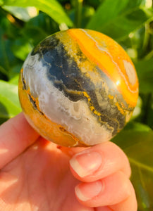 Bumble Bee Jasper Sphere - Dragon Mama Crystals 